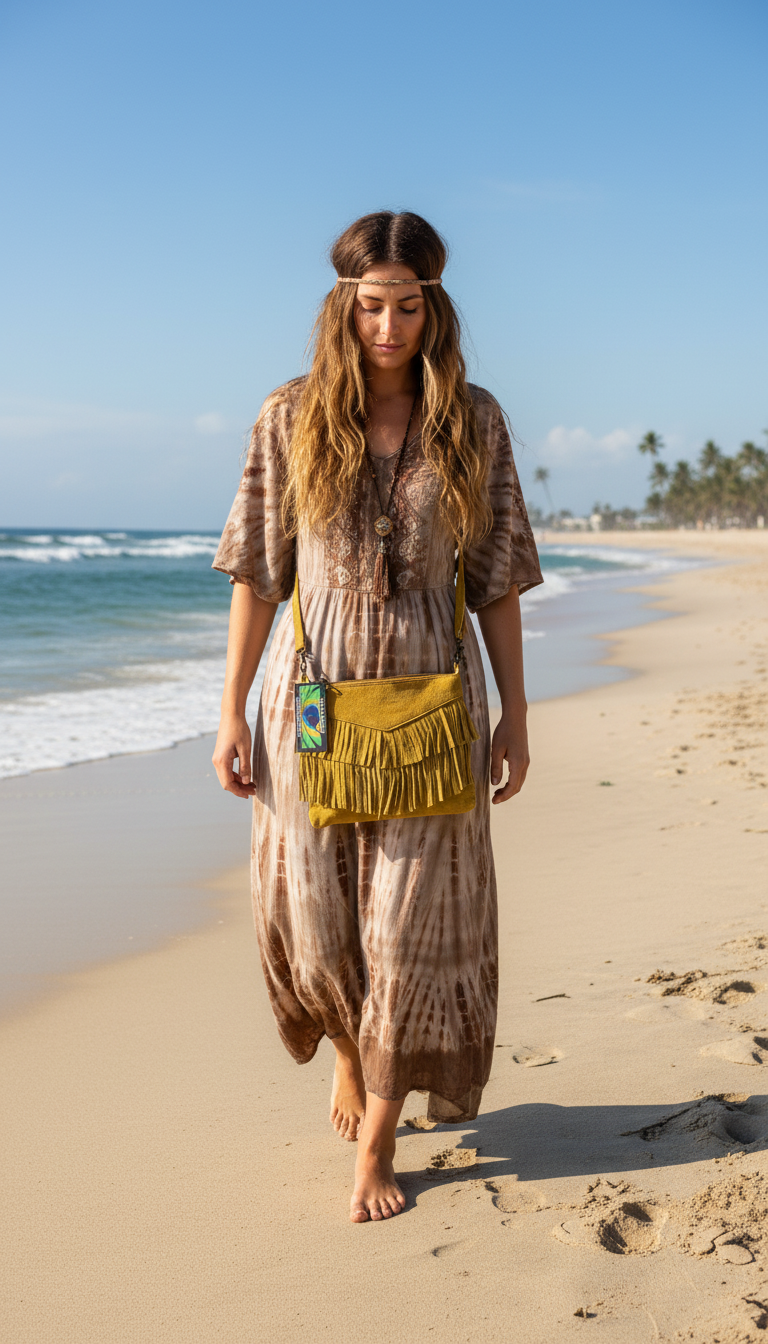 BOHEMIAN STYLE HANDCRAFTED GENUINE SUEDE LEATHER BAGS #206585