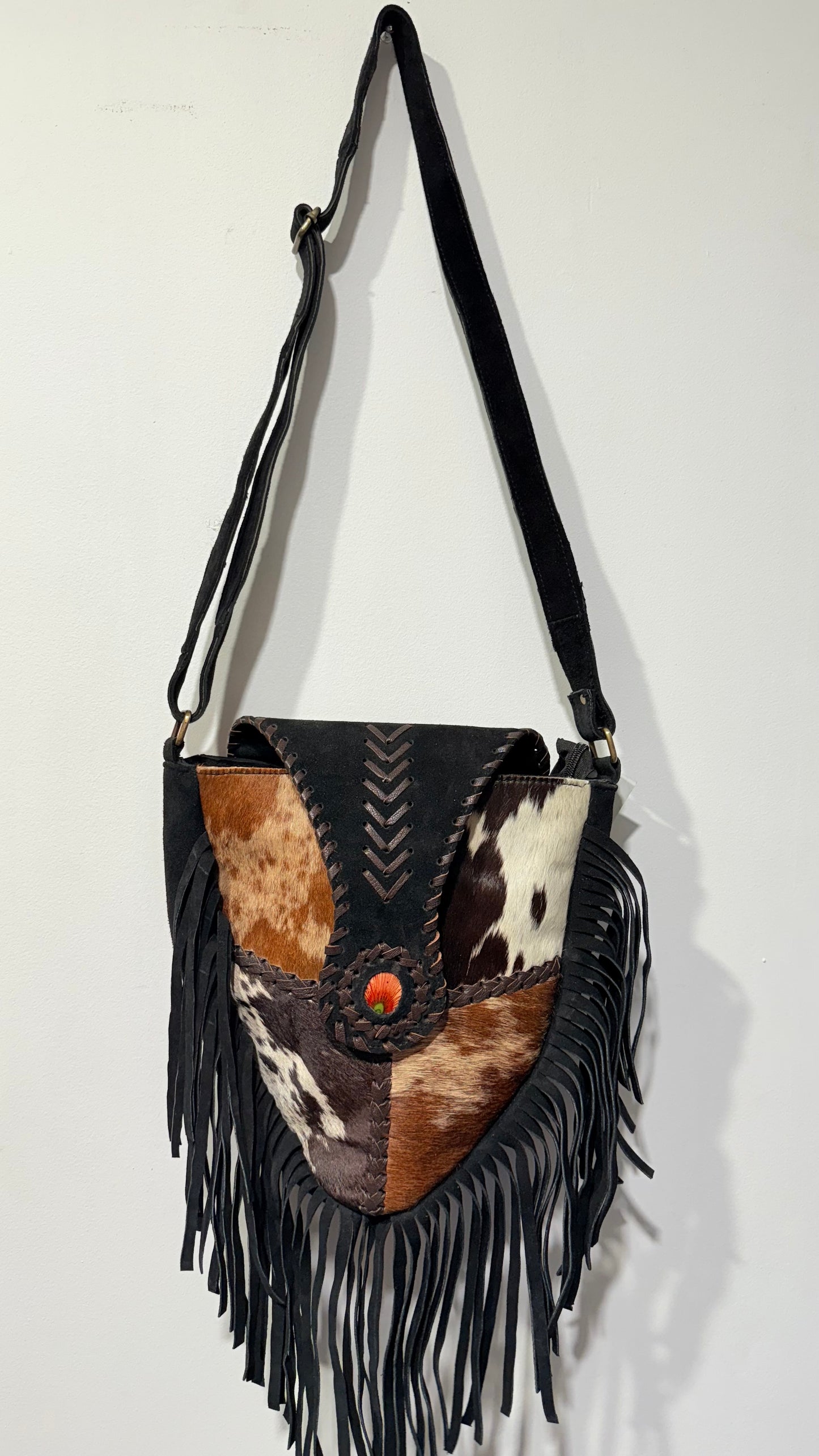 HANDCRAFTED GENUINE SUEDE LEATHER BAG #LEA1078