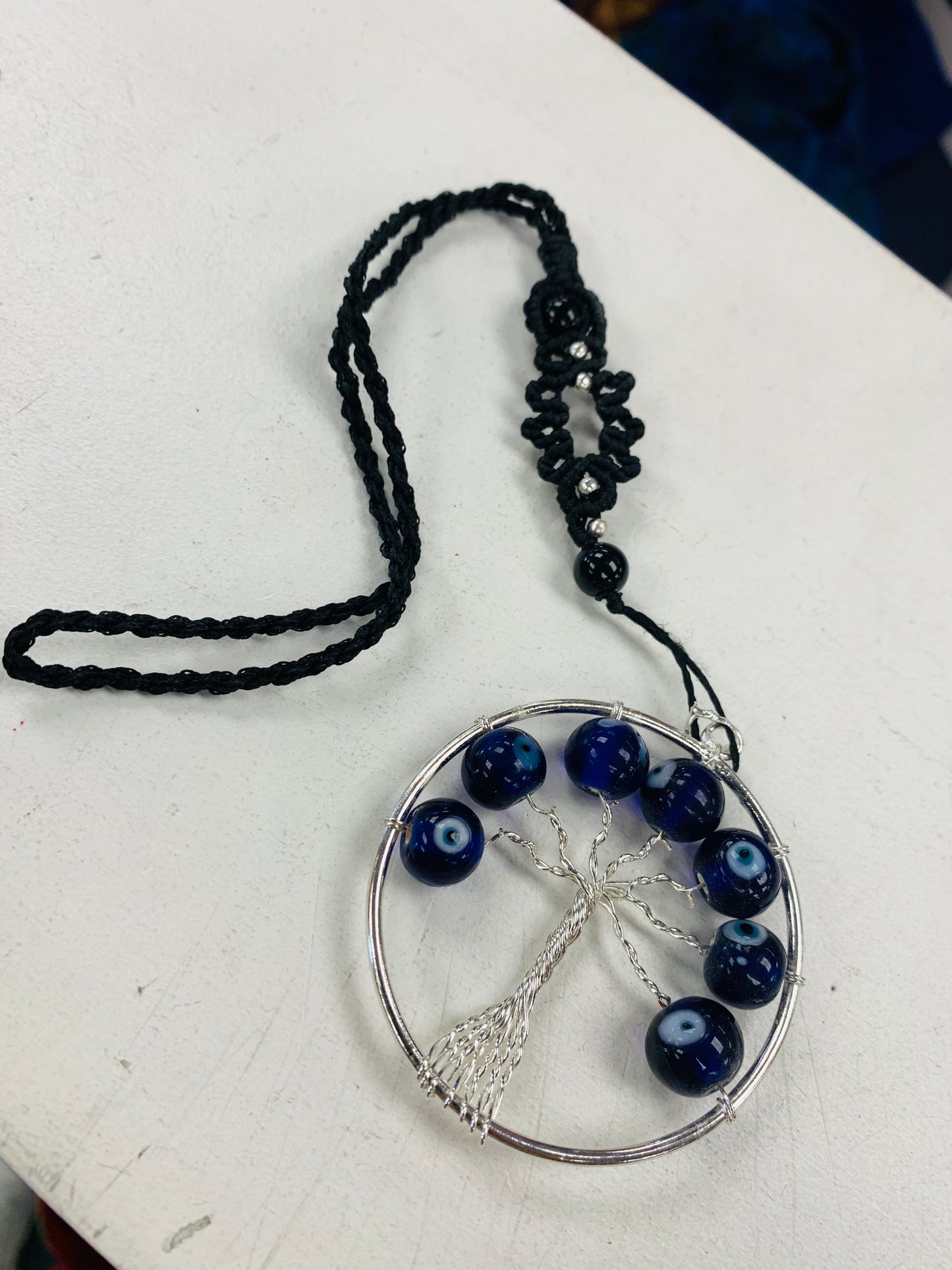 Bohemian handcrafted EvilEye hanging # WHAN105