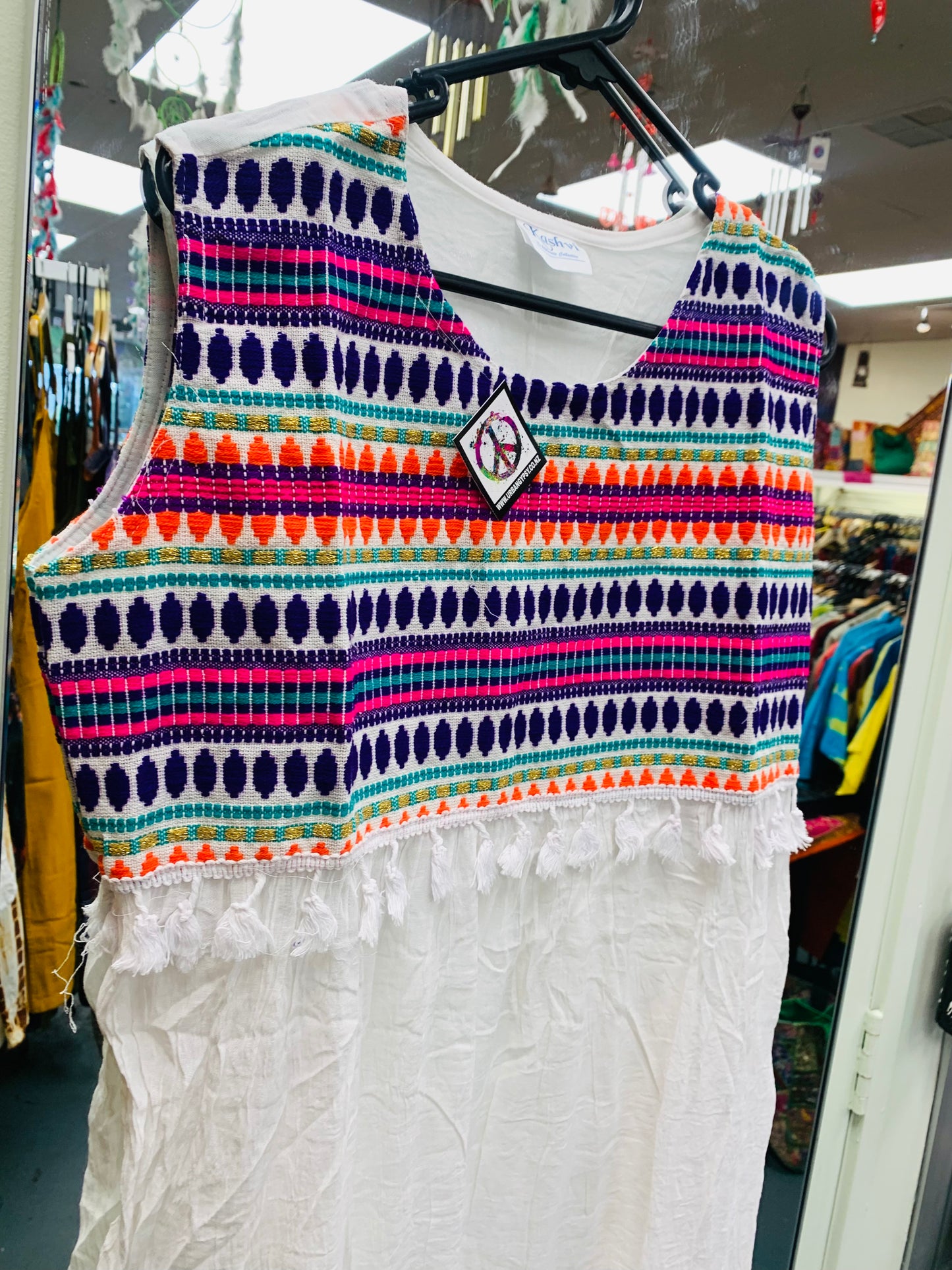 Bohemian handcrafted dress # DRE319