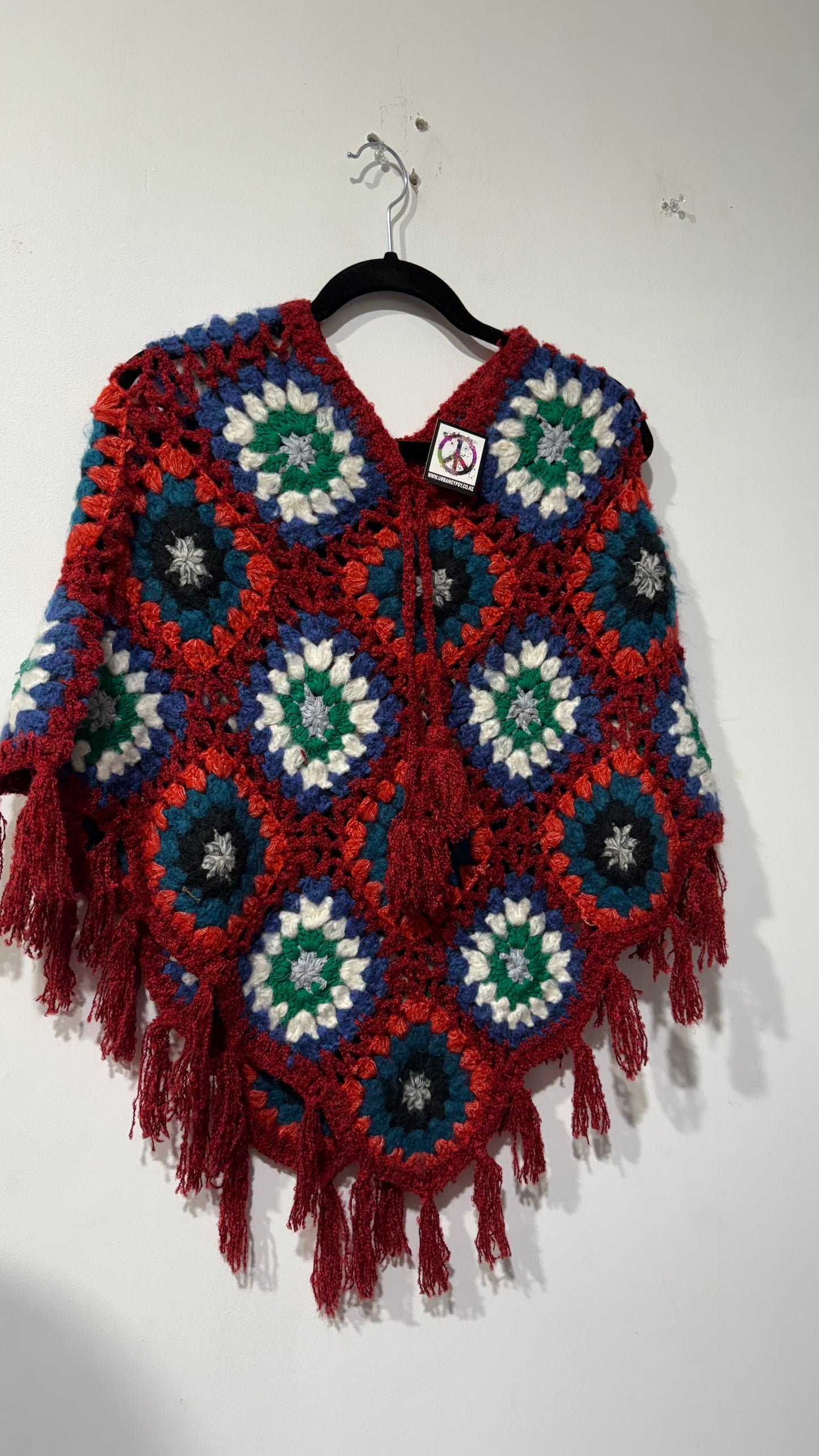 Handcrafted Crochet poncho #36