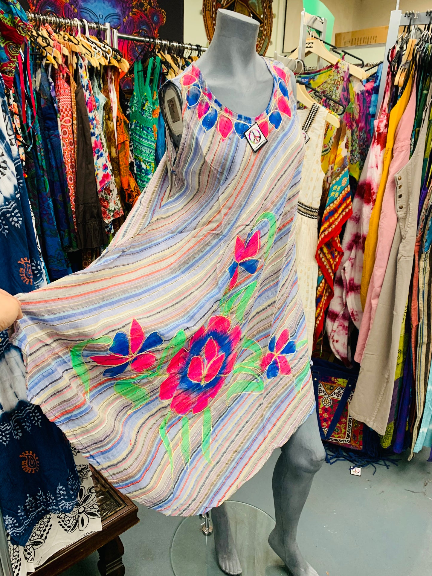 Bohemian style handcrafted Flowy dress #DRE327