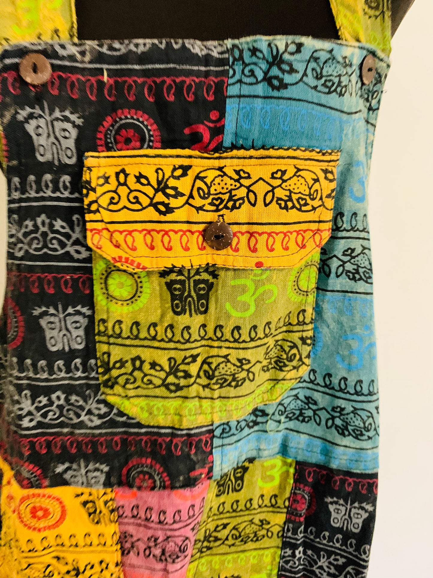 Bohemian style handcrafted Overall Shorts # JUMSH141