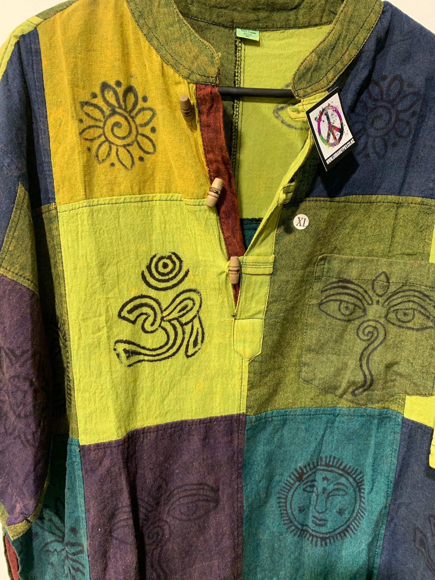 Bohemian style handcrafted Kurta/ Shirt # KURT402