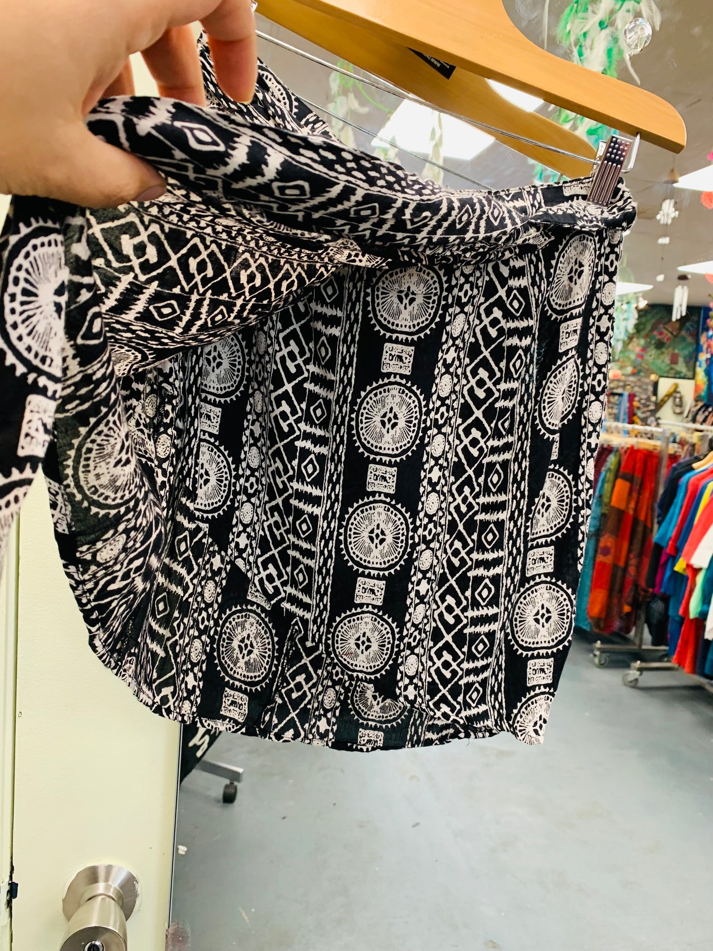 Bohemian style handcrafted Trance mini / Short skirt #5624