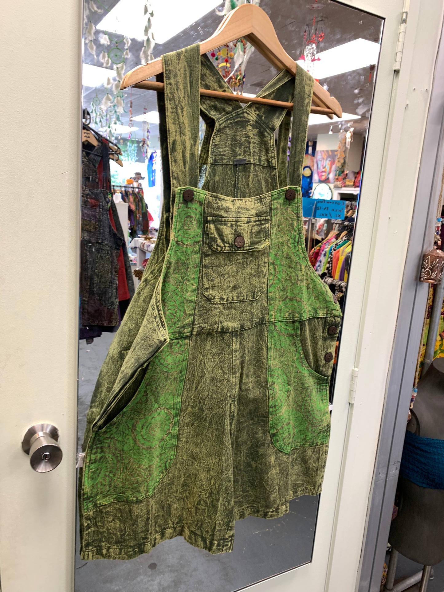 Bohemian style handcrafted Overall Shorts #43022