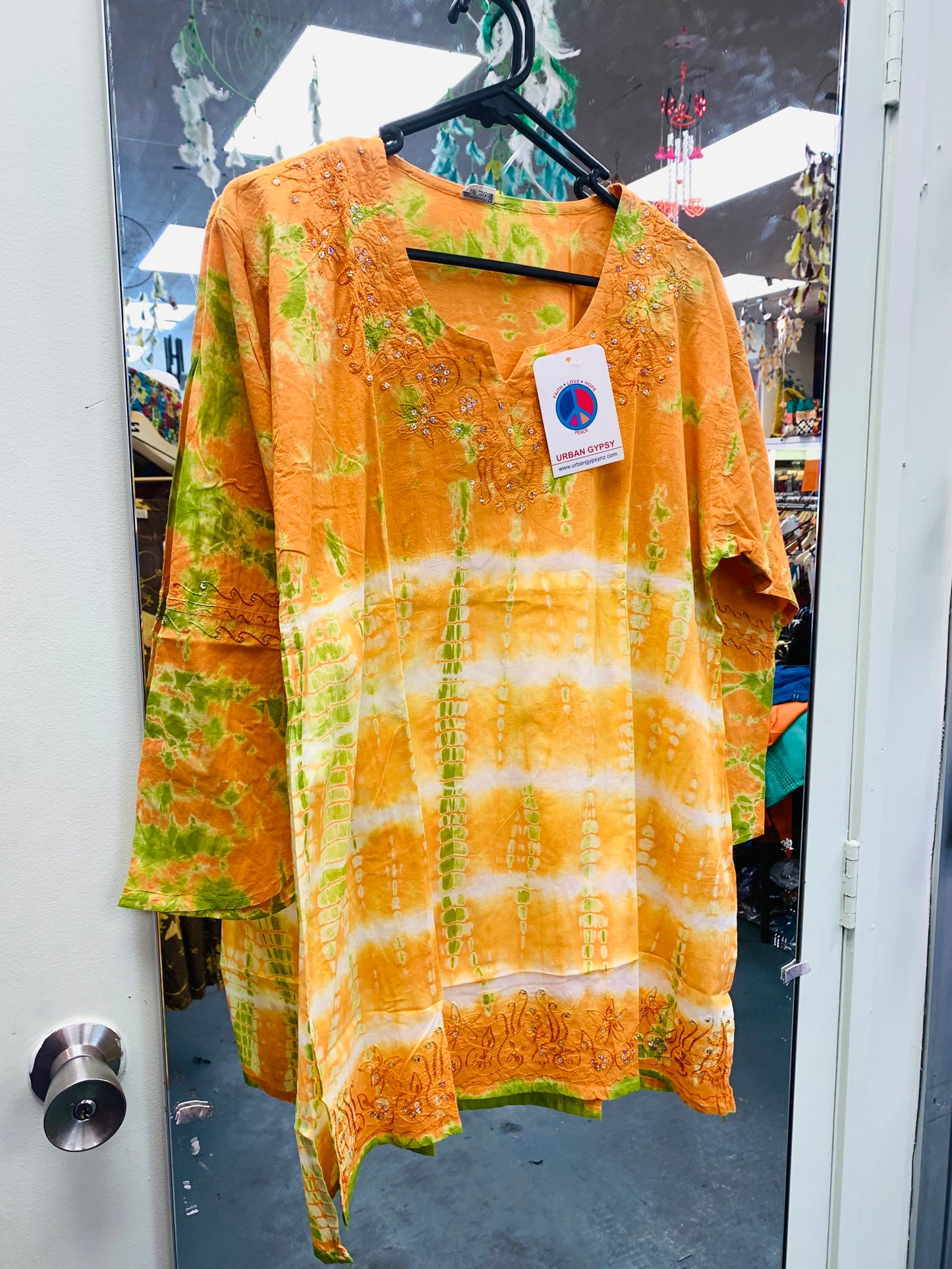 Bohemian style handcrafted cotton Tie dye Top #97618