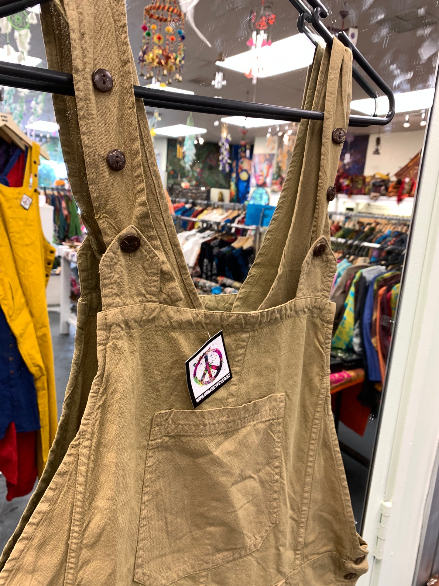 Handcrafted Cotton Overall Shorts #431444