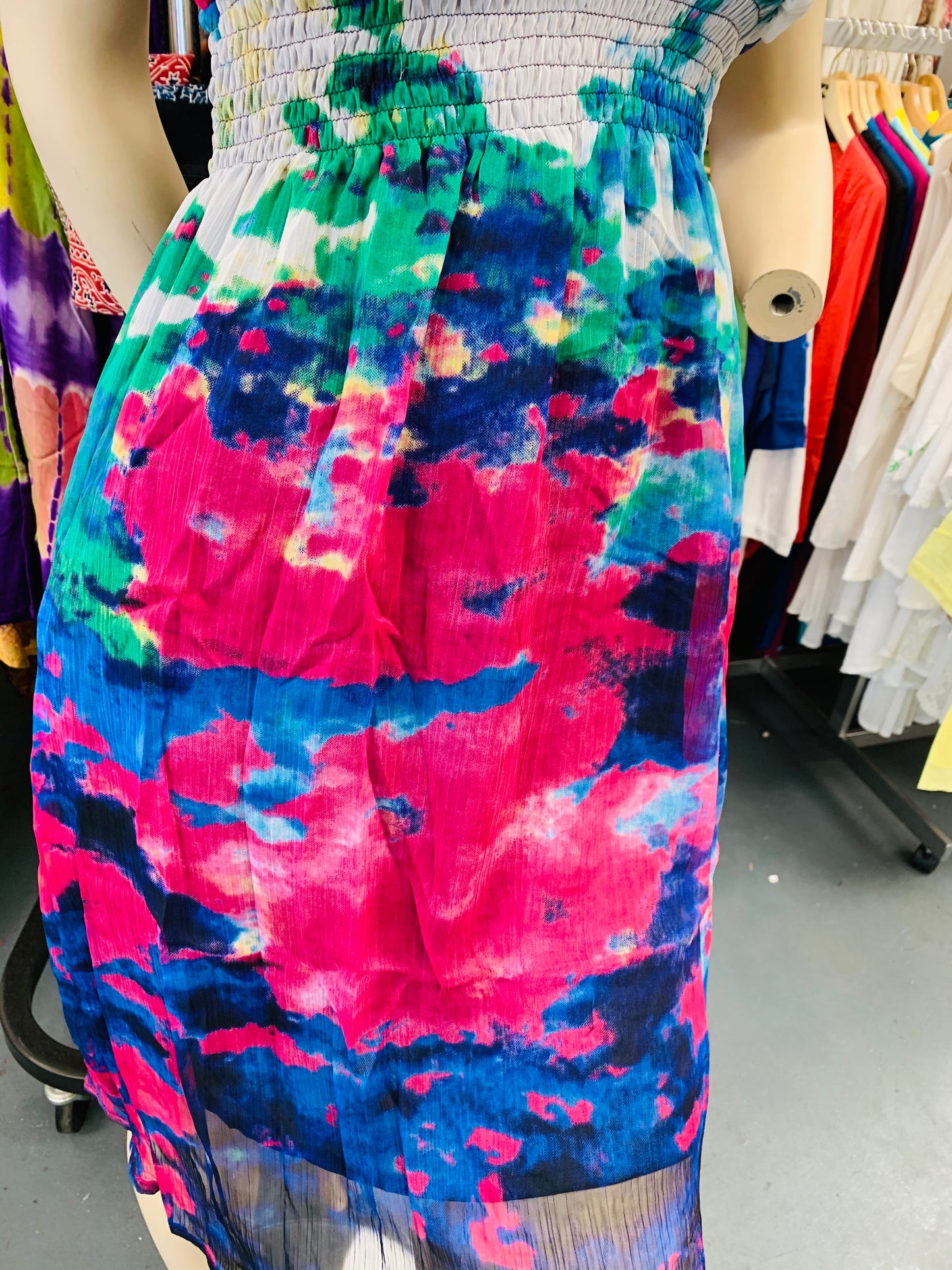 Bohemian style handcrafted Georgette dress