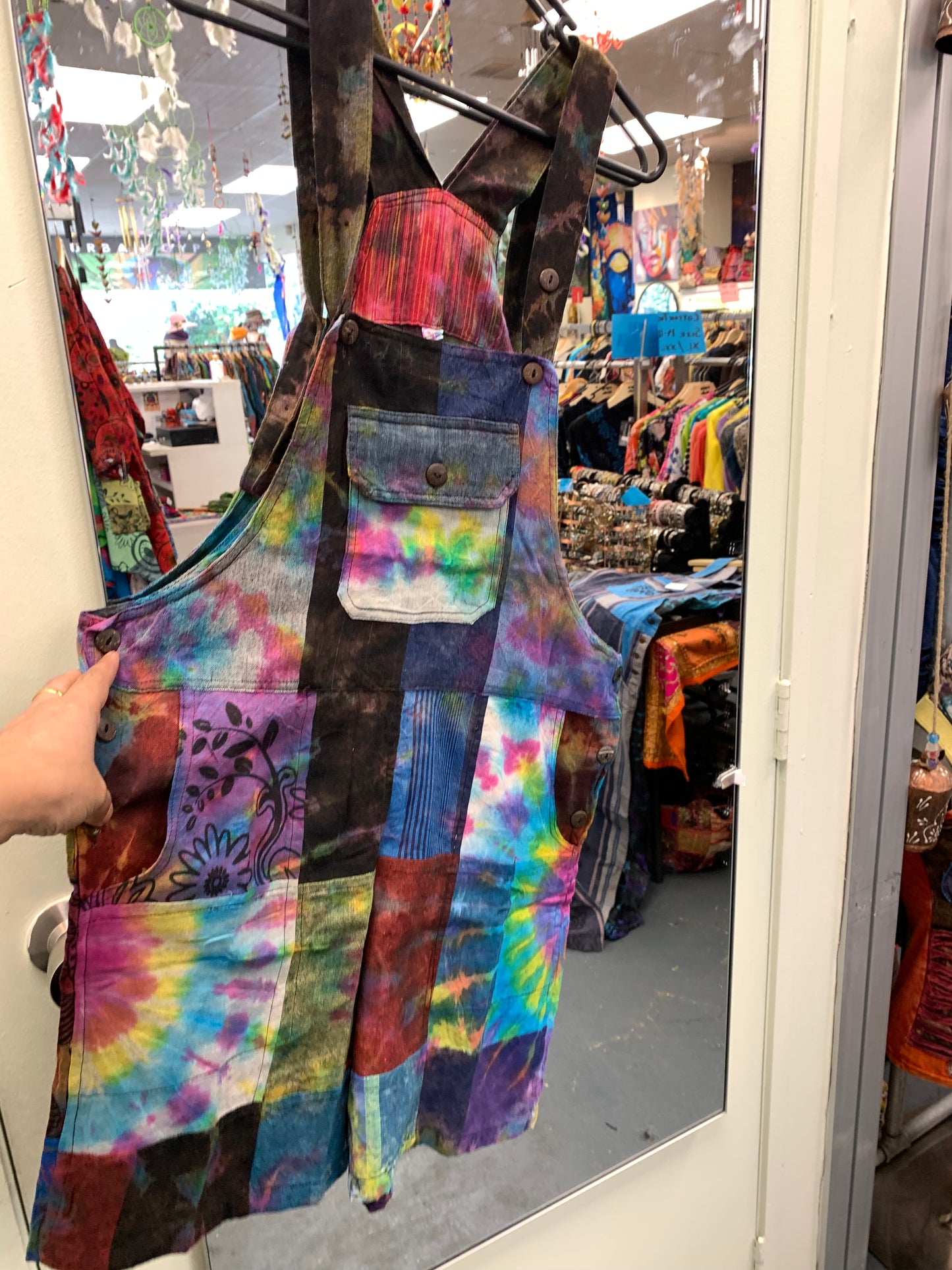 Handcrafted Cotton Overall Shorts #431447