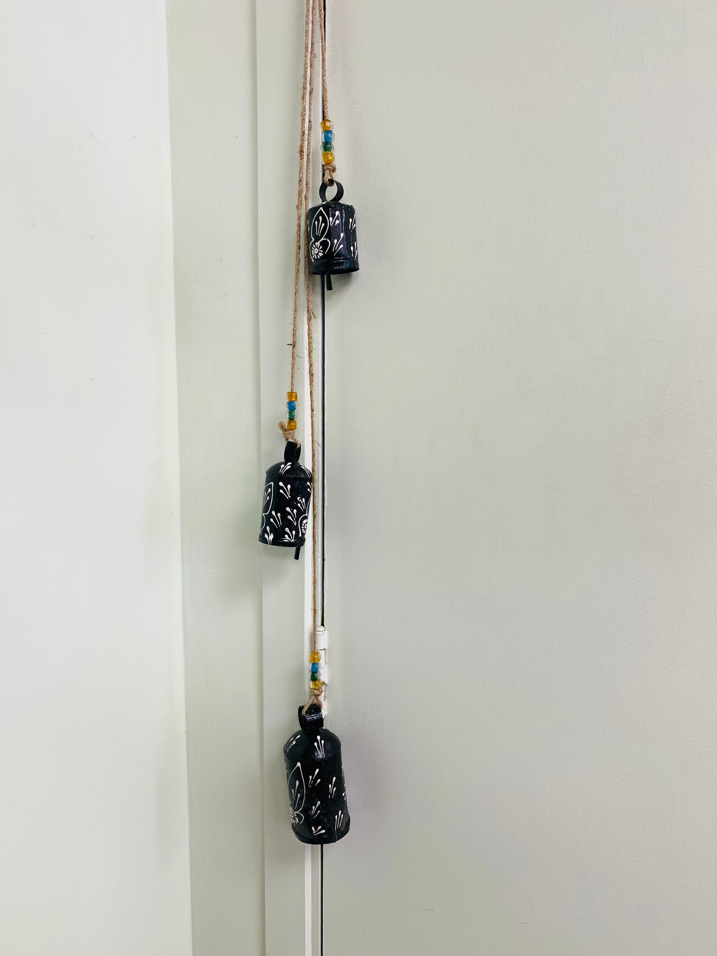 Bohemian style handcrafted Cow bells Wall hanging # 5446