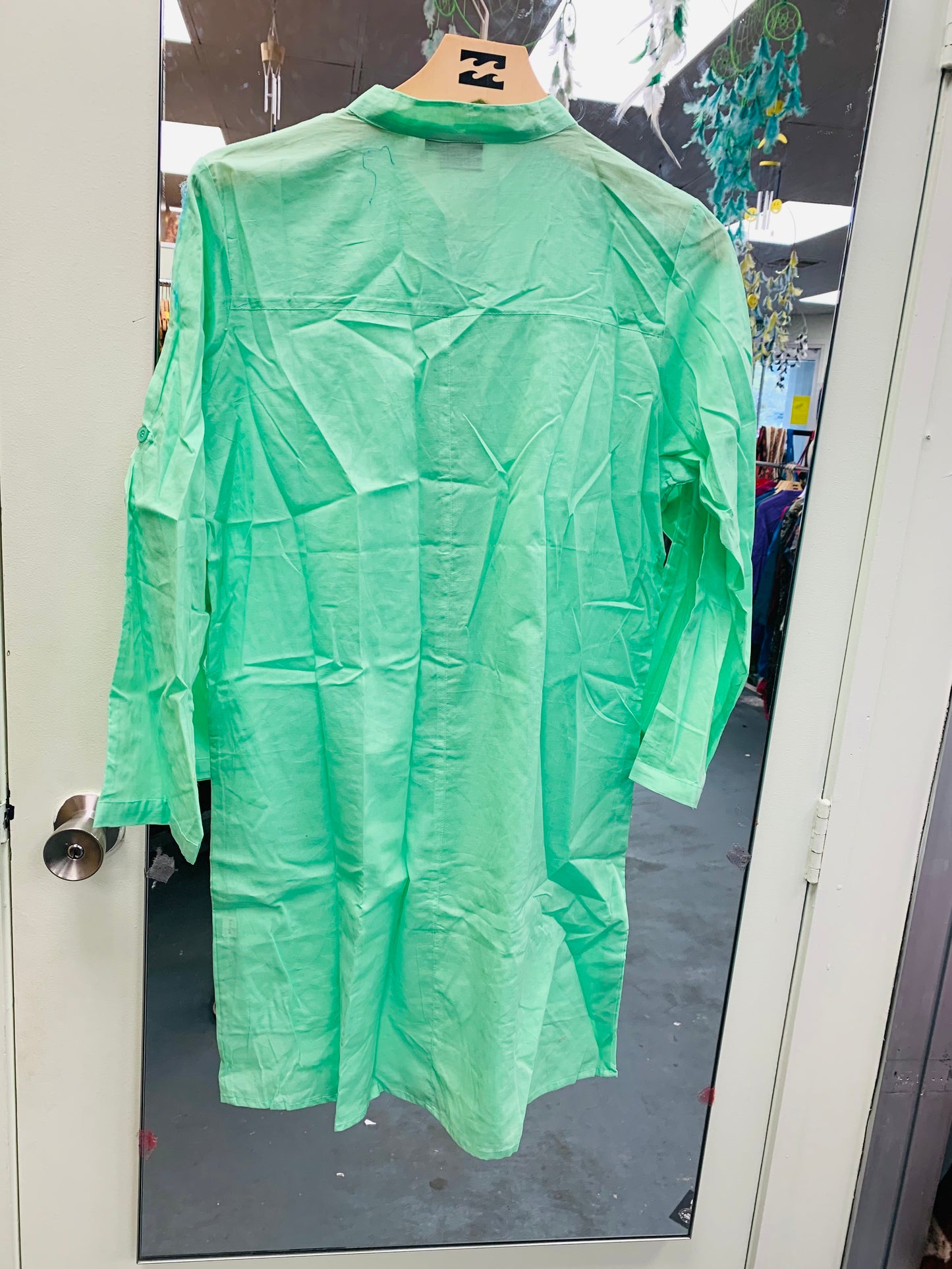 Bohemian style handcrafted cotton long shirt #1904