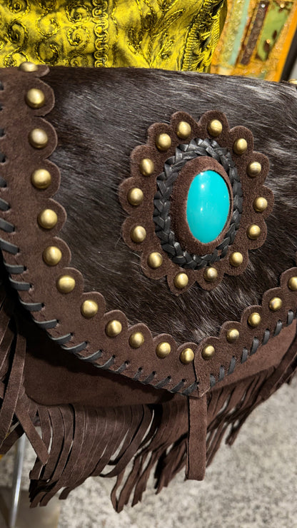 HANDCRAFTED GENUINE SUEDE LEATHER TOTE BAG  #LEA1080