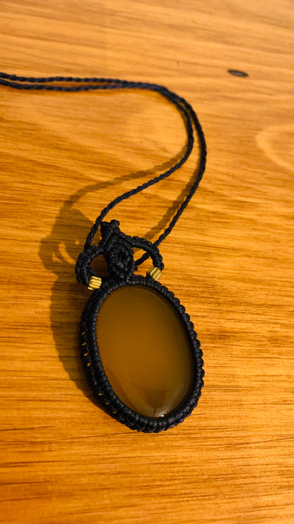 Bohemian style handcrafted Macrame necklace # 7