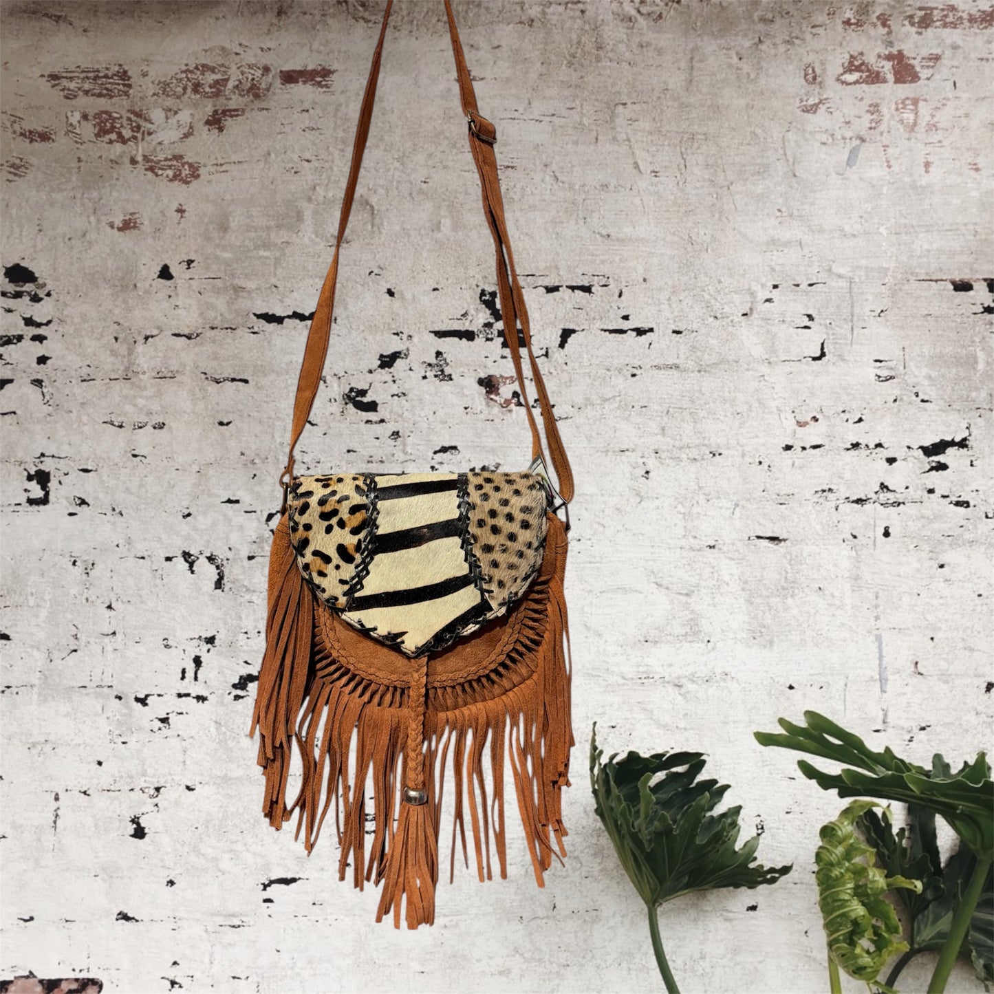 BOHO HANDCRAFTED GENUINE SUEDE LEATHER BAG #205580