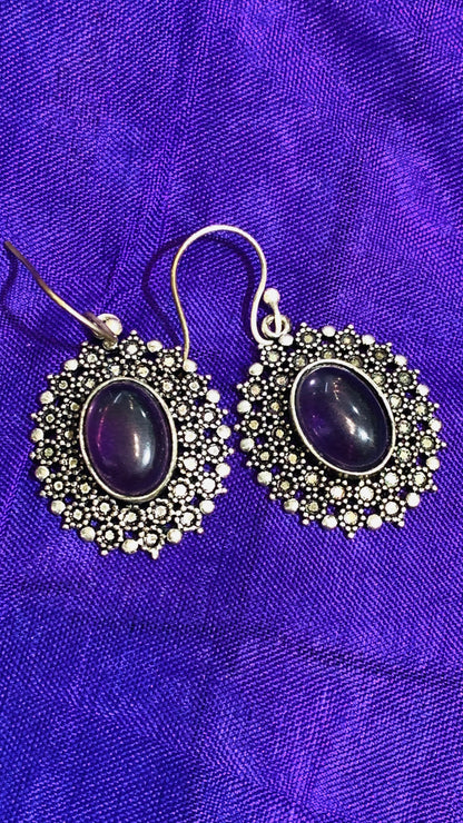 BOHEMIAN HANDCRAFTED  NATURAL STONE EARRINGS #EAR165