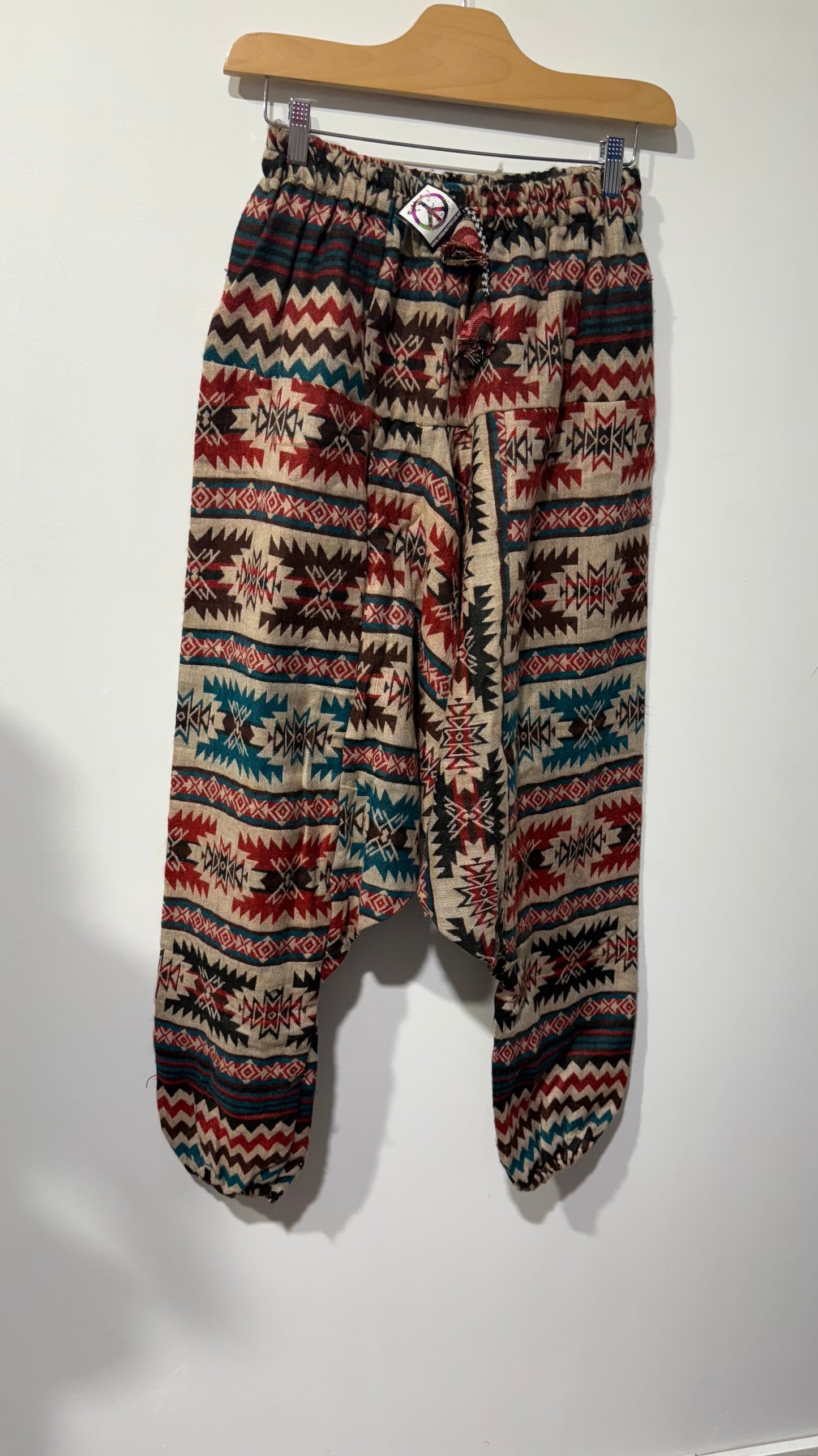 HANDCRAFTED  WARM  DROP CROTCH PANTS #665561