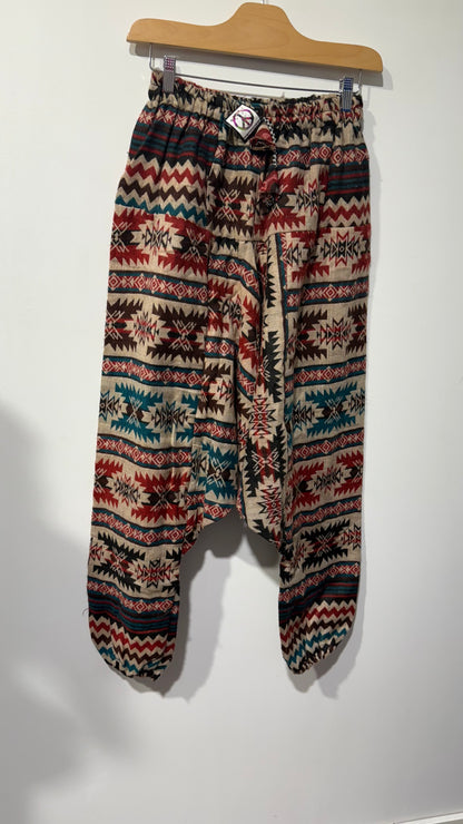 HANDCRAFTED  WARM  DROP CROTCH PANTS #665561