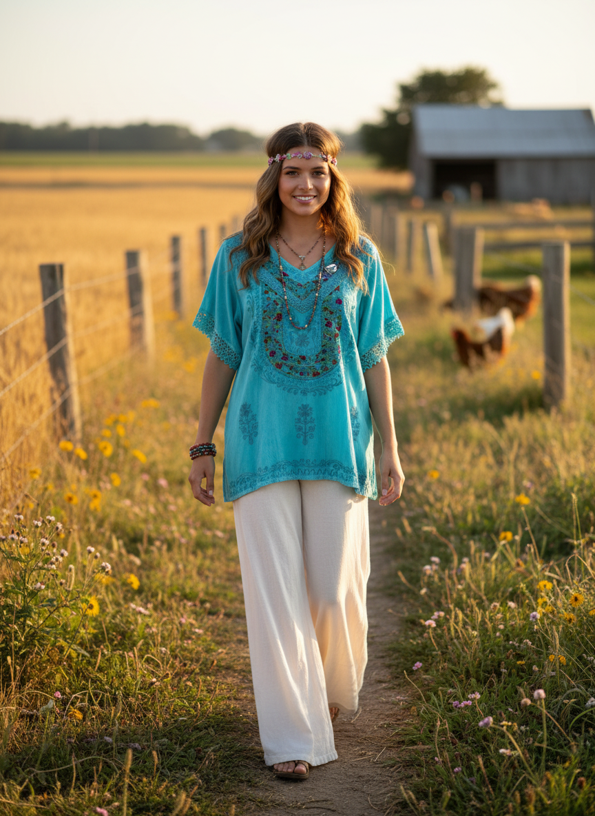 Bohemian handcrafted Top # TOP0025