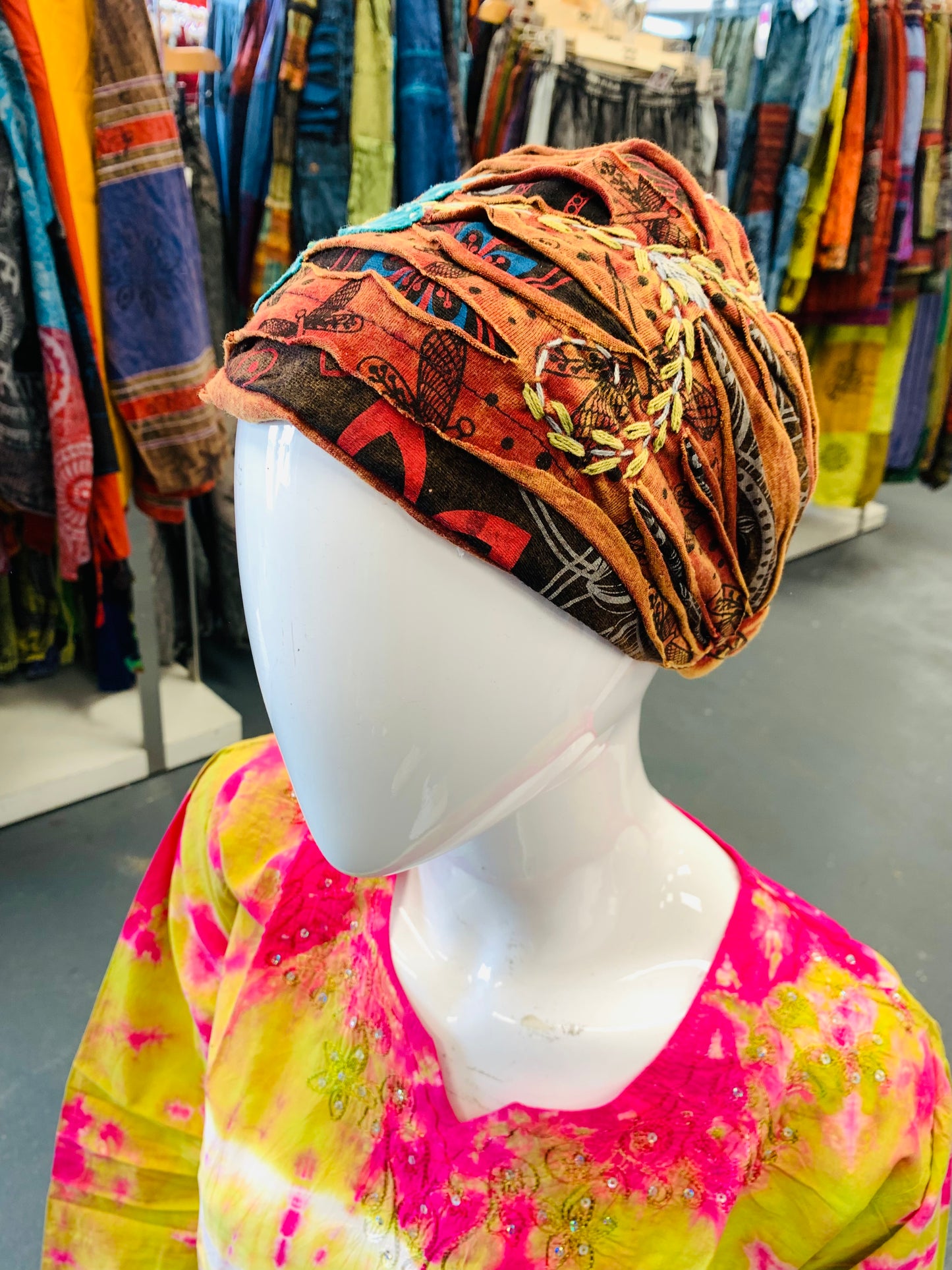 Bohemian handcrafted Embroidered Unisex Headband # HB2202