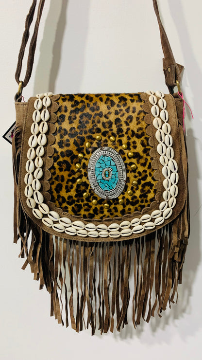 BOHO HANDCRAFTED GENUINE SUEDE LEATHER BAG #205557