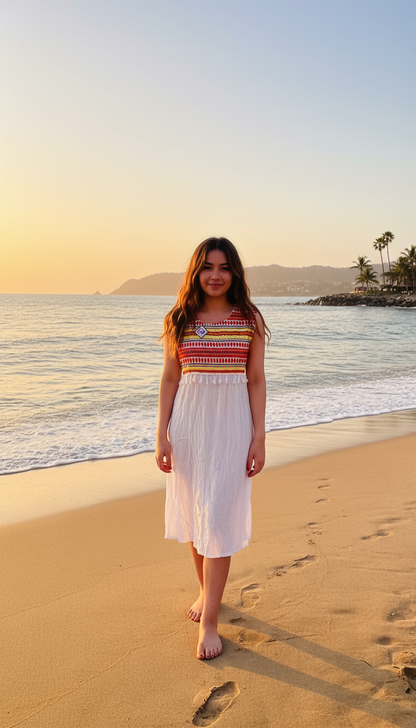 Bohemian handcrafted dress # DRE3190