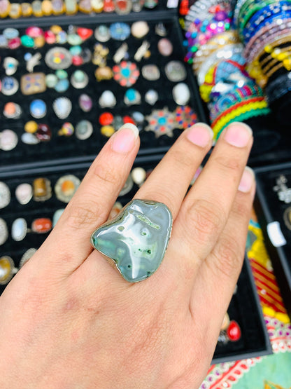 Handcrafted Natural stones ring # RIN2122