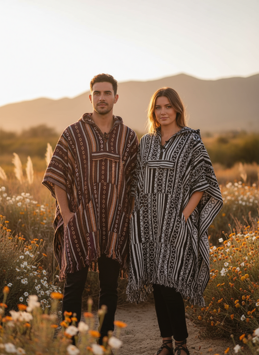 Handcrafted Hoodie Unisex Mexican poncho #767785