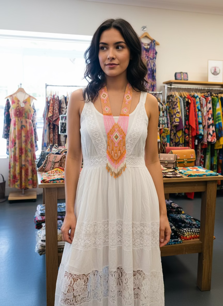 BOHEMIAN STYLE HANDCRAFTED EGYPTIAN NECKLACE #NECK28