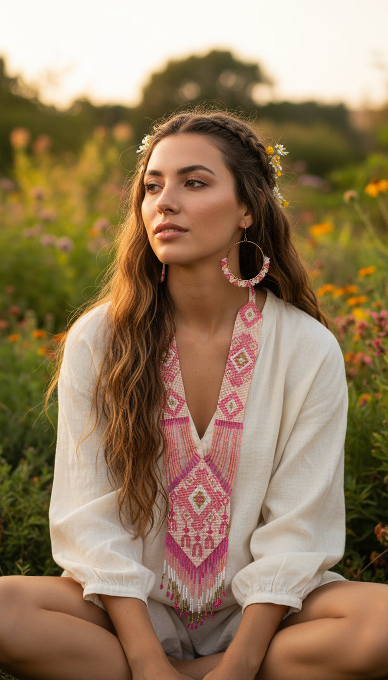 BOHEMIAN STYLE HANDCRAFTED EGYPTIAN NECKLACE #NECK29