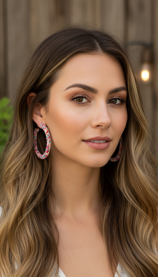 BOHEMIAN HANDCRAFTED HOOP EARRINGS #EAR160