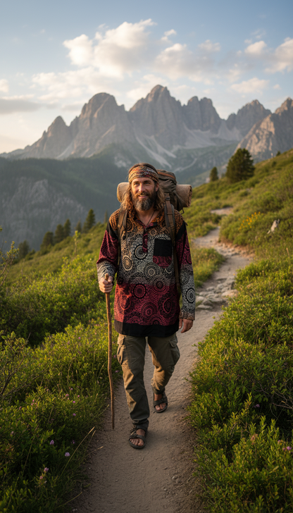 Bohemian handcrafted cotton Kurta # KURT623