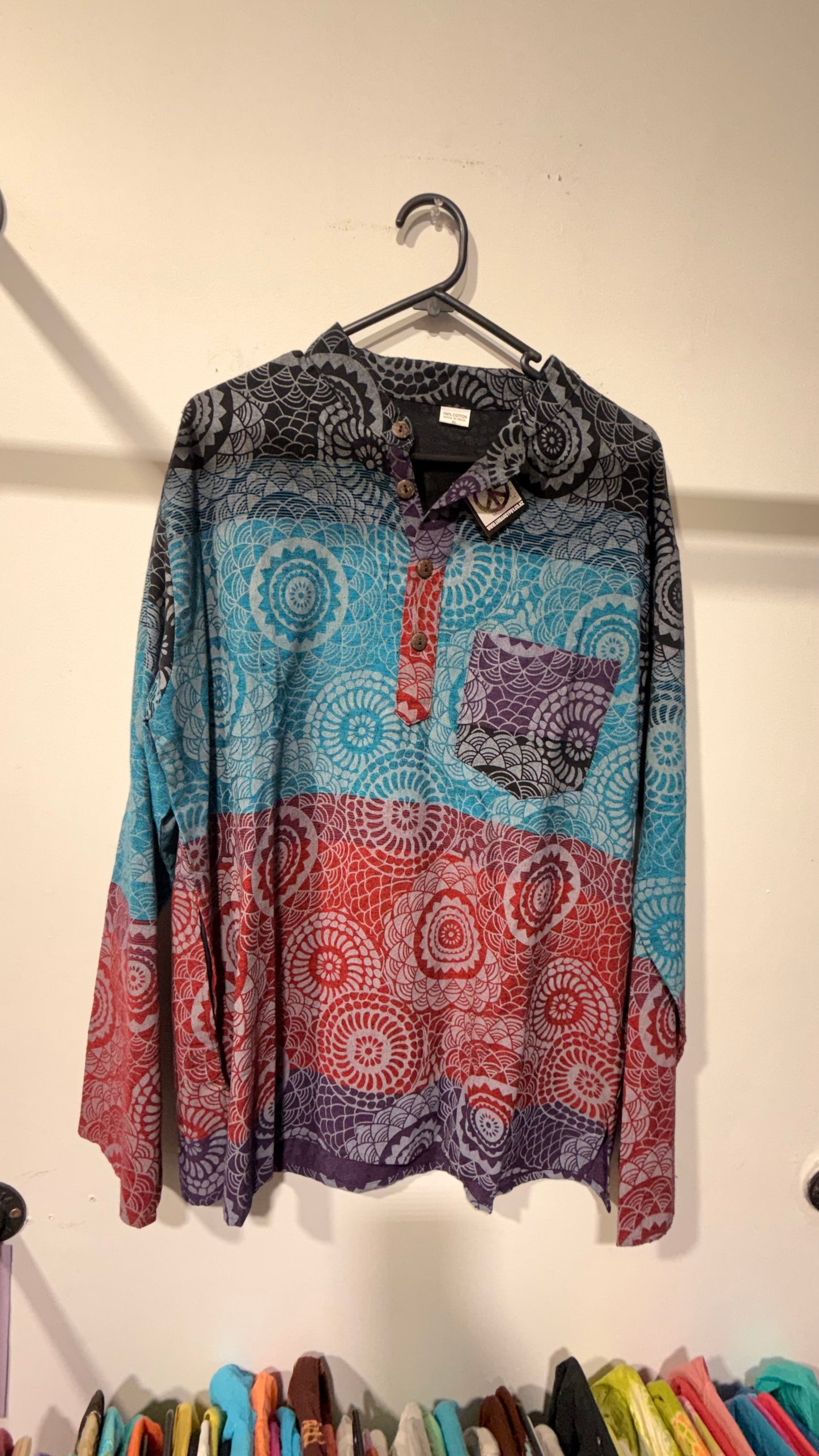 Bohemian handcrafted cotton Kurta # KURT622