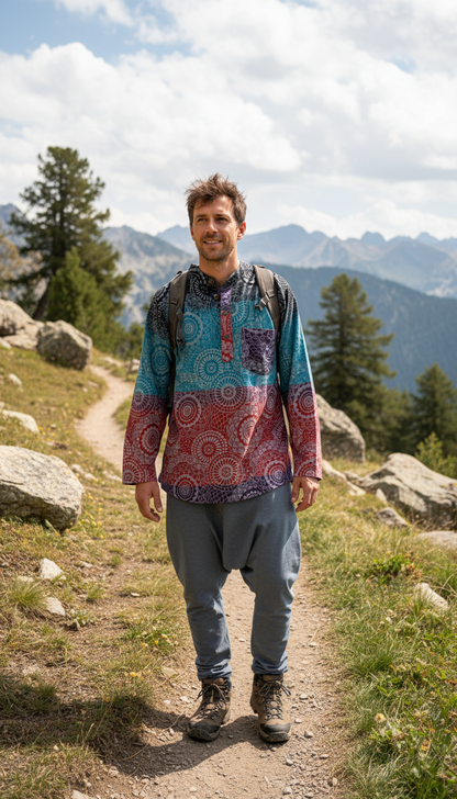 Bohemian handcrafted cotton Kurta # KURT622