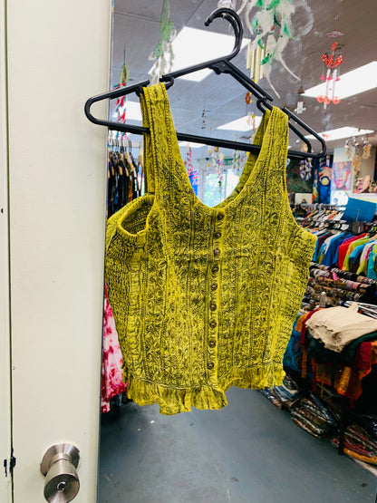 Bohemian Handcrafted Waist coat Crop Top #CRTOP103