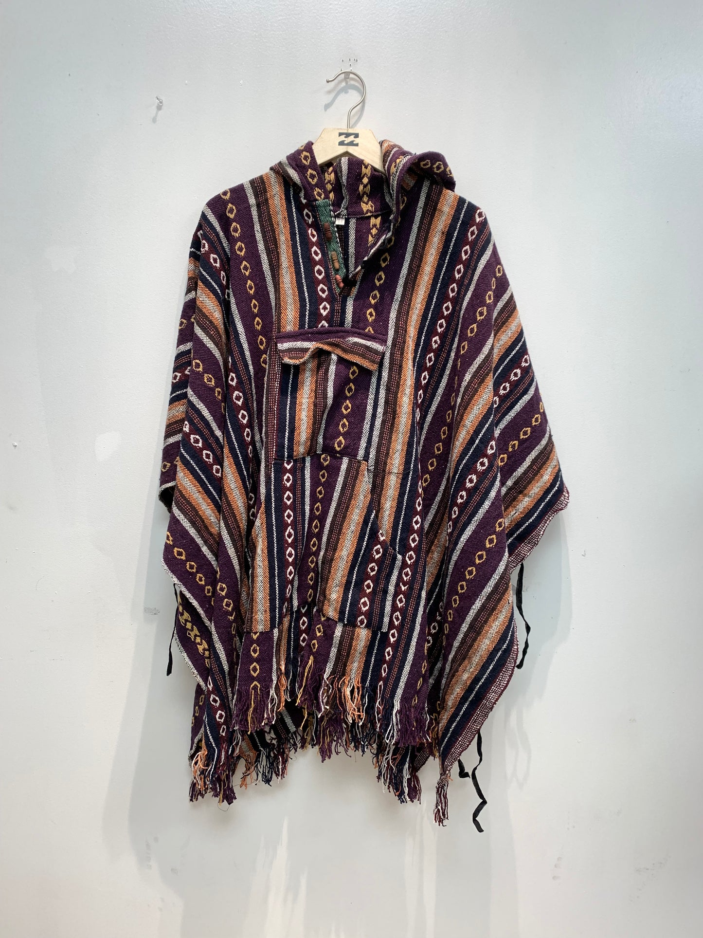 Boho handcrafted Hoodie UNISEX Gheri/ Dari poncho #61