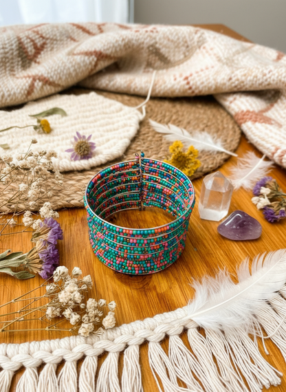 HIPPIE HANDCRAFTED HAND CUFF BEADS BANGLE  #CUFF2287