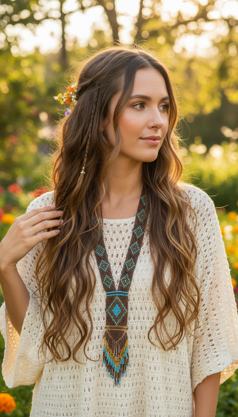 BOHEMIAN STYLE HANDCRAFTED EGYPTIAN NECKLACE #NECK29