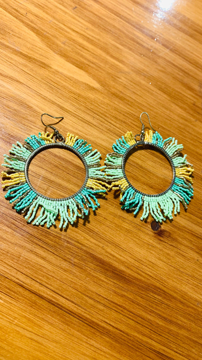 BOHEMIAN HANDCRAFTED ROUND EARRINGS #EAR111
