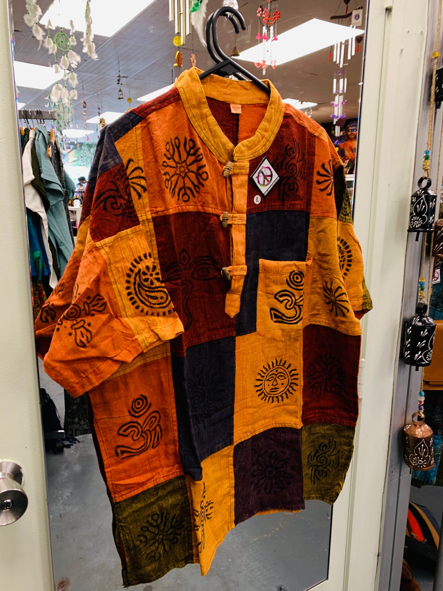 Bohemian style handcrafted Kurta/ Shirt  # KURT404