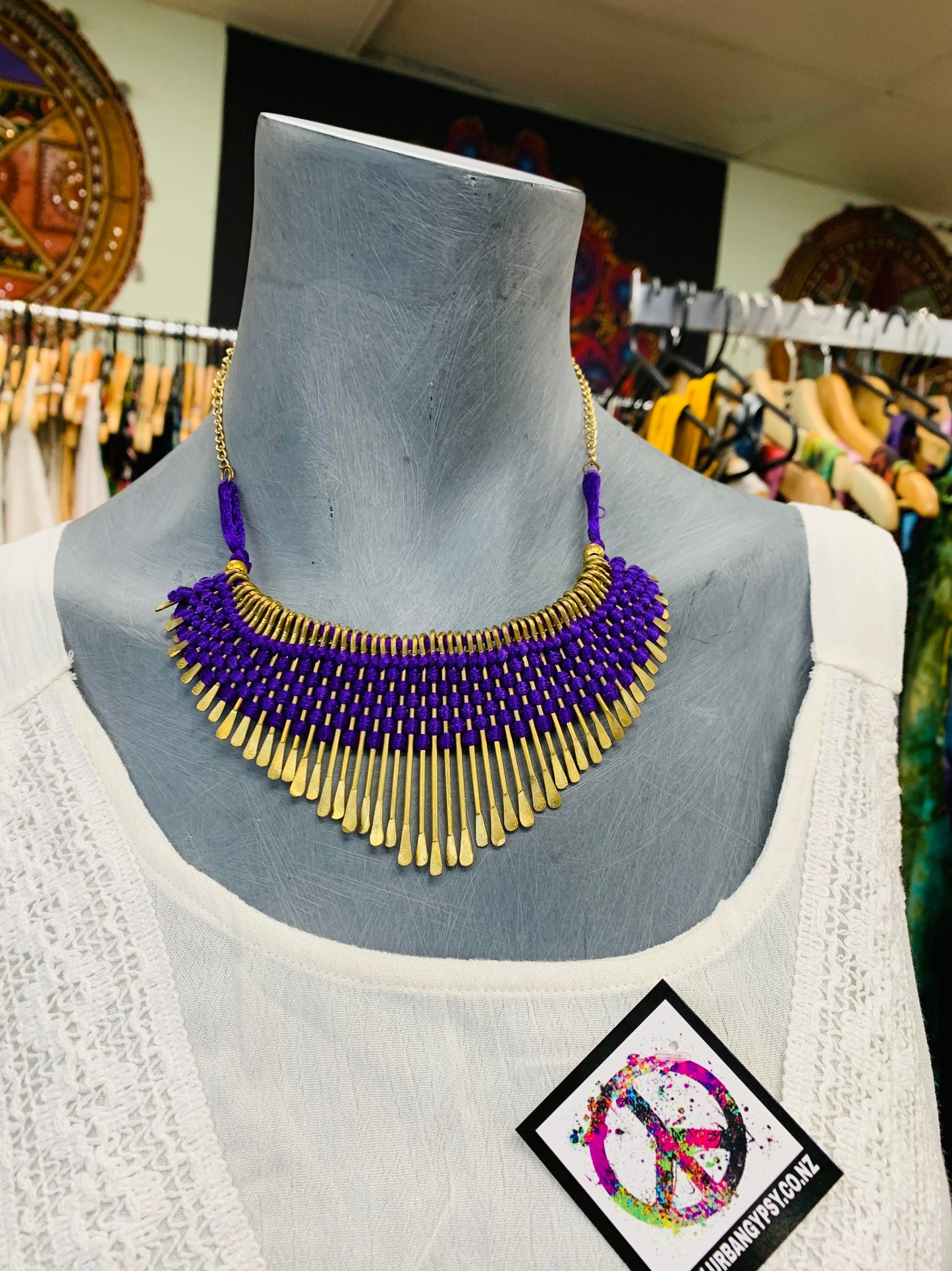 BOHEMIAN STYLE HANDCRAFTED SPIKES NECKLACE #NECK25