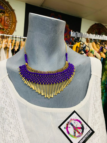 BOHEMIAN STYLE HANDCRAFTED SPIKES NECKLACE #NECK25