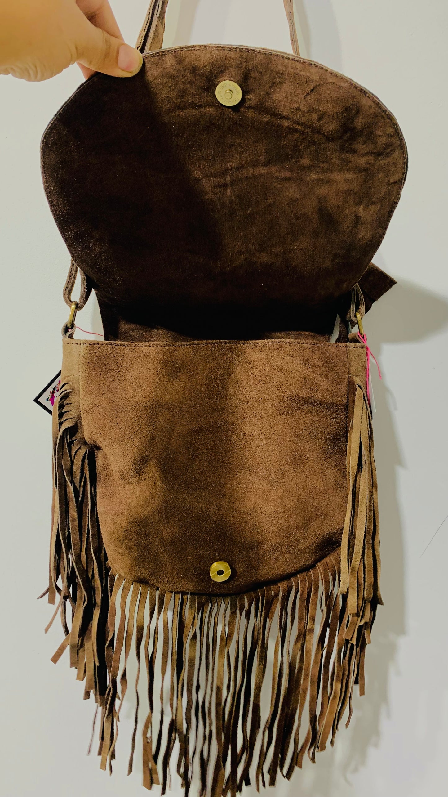 BOHO HANDCRAFTED GENUINE SUEDE LEATHER BAG #205557