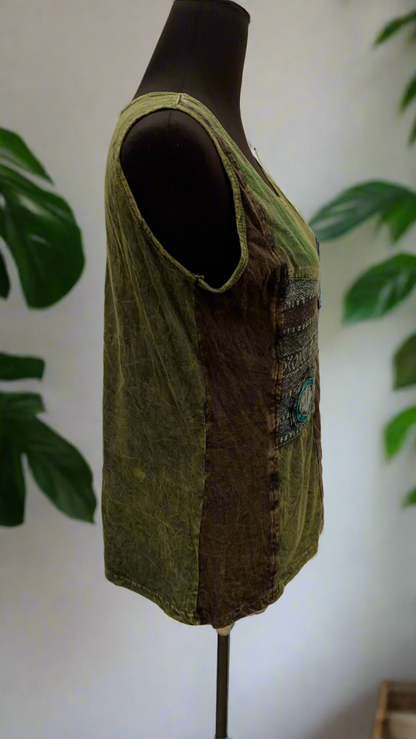 Bohemian style handcrafted tank Top #77614