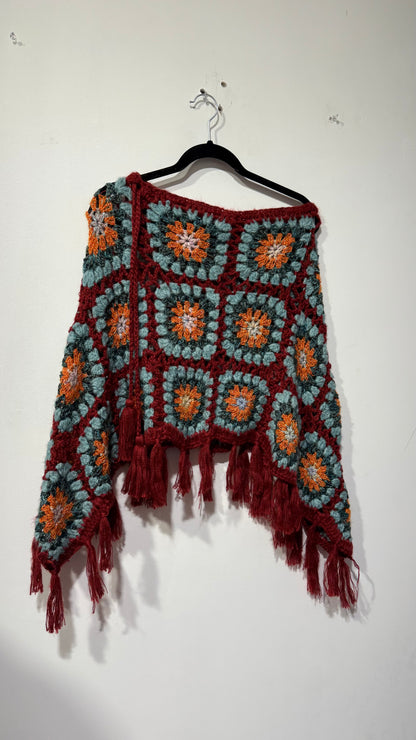 Handcrafted Crochet poncho #35