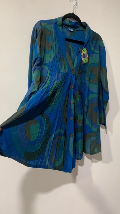 Bohemian style handcrafted cotton Shirt Top #04340