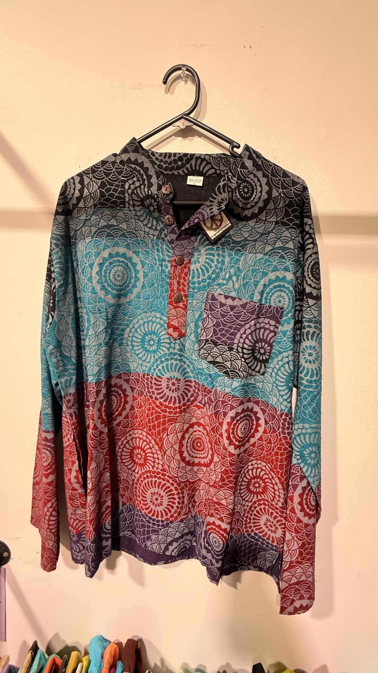 Bohemian handcrafted cotton Kurta # KURT622