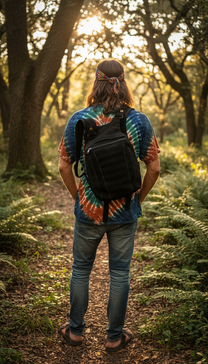 Bohemian style handcrafted Genuine leather Backpack  #4495