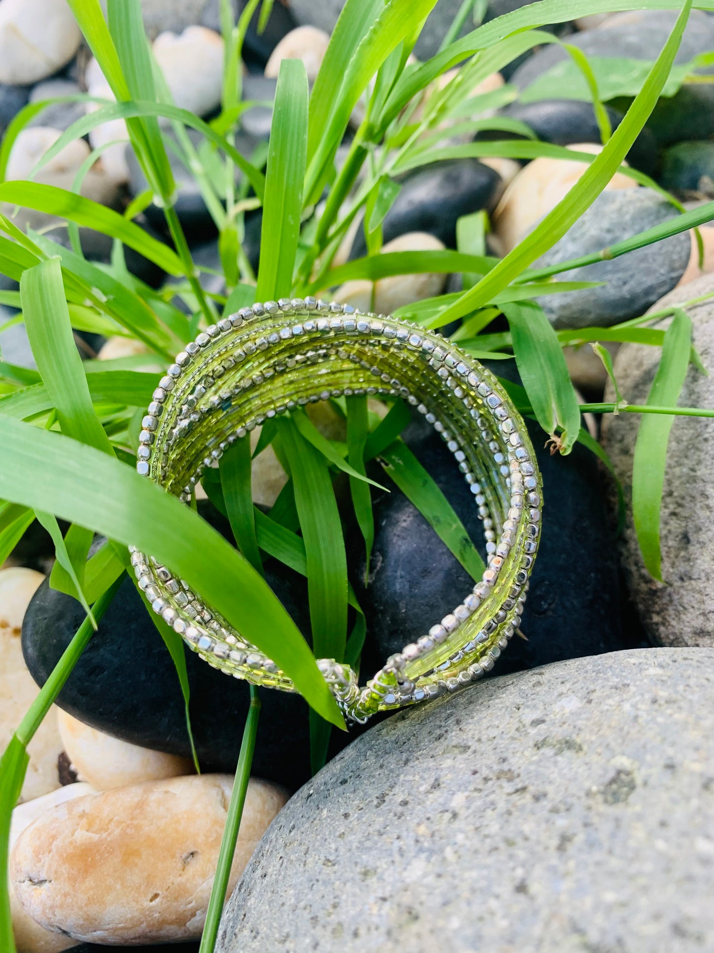 HIPPIE HANDCRAFTED HAND CUFF BEADS BANGLE  #CUFF2283