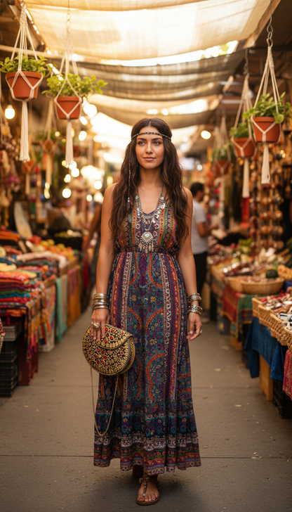 Bohemian style handcrafted metal / Brass Clutch CLEARANCE #90274